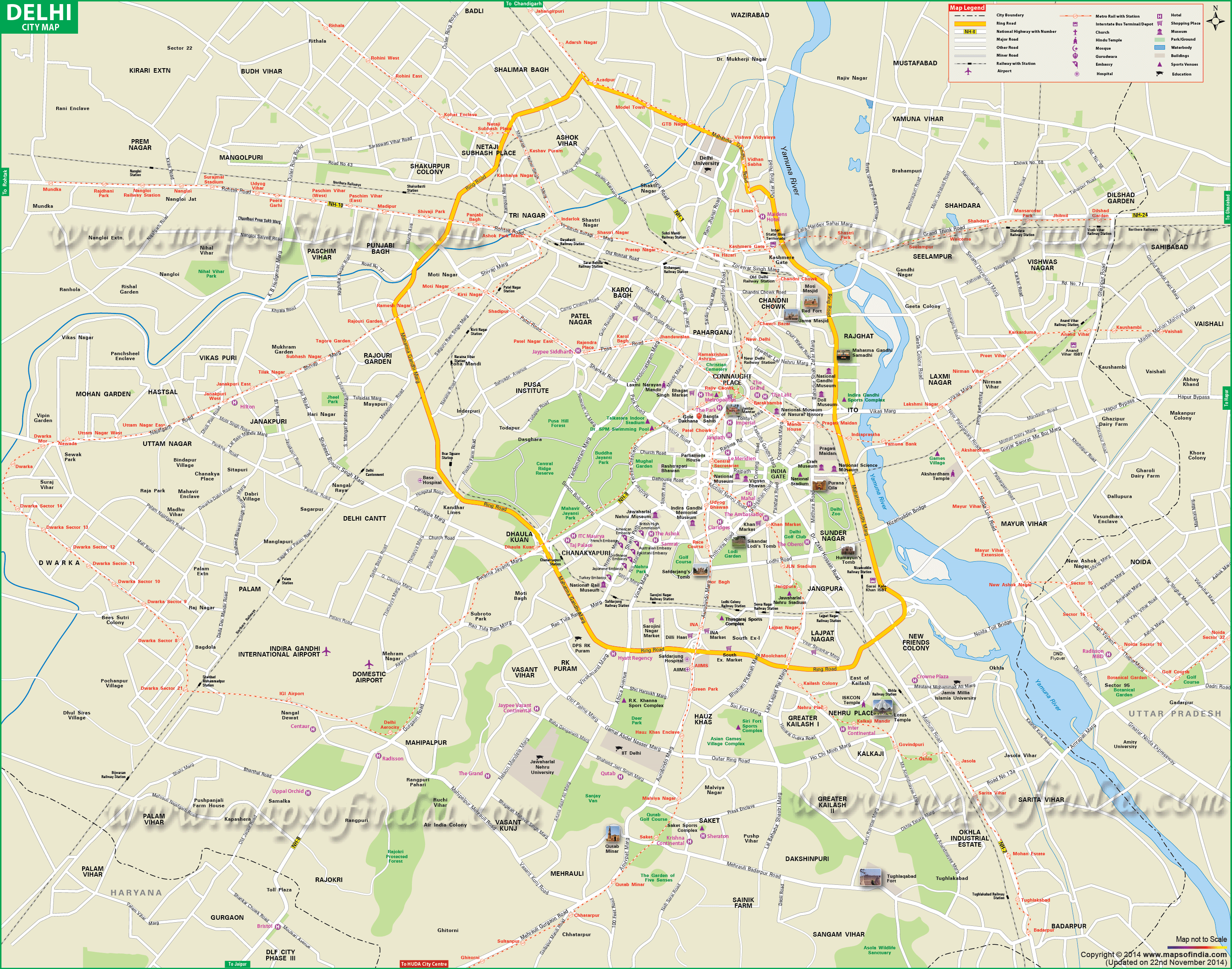 Map of Karol Bagh, New Delhi